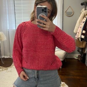 Ann Taylor Loft Bright Pink Sweater